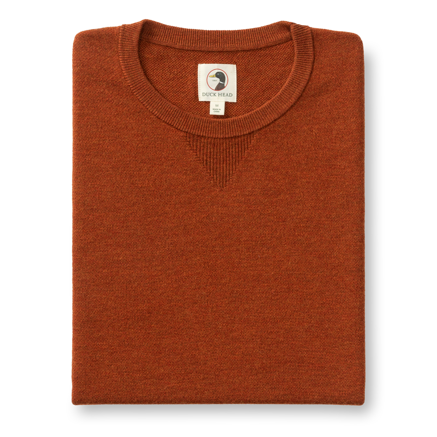 Henson Merino Crewneck Sweater - Burnt Brick Heather
