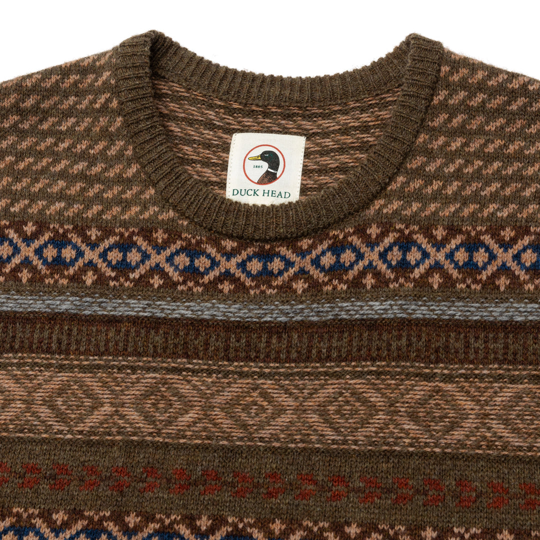 Birch Fair Isle Merino Crewneck Sweater – Duck Head
