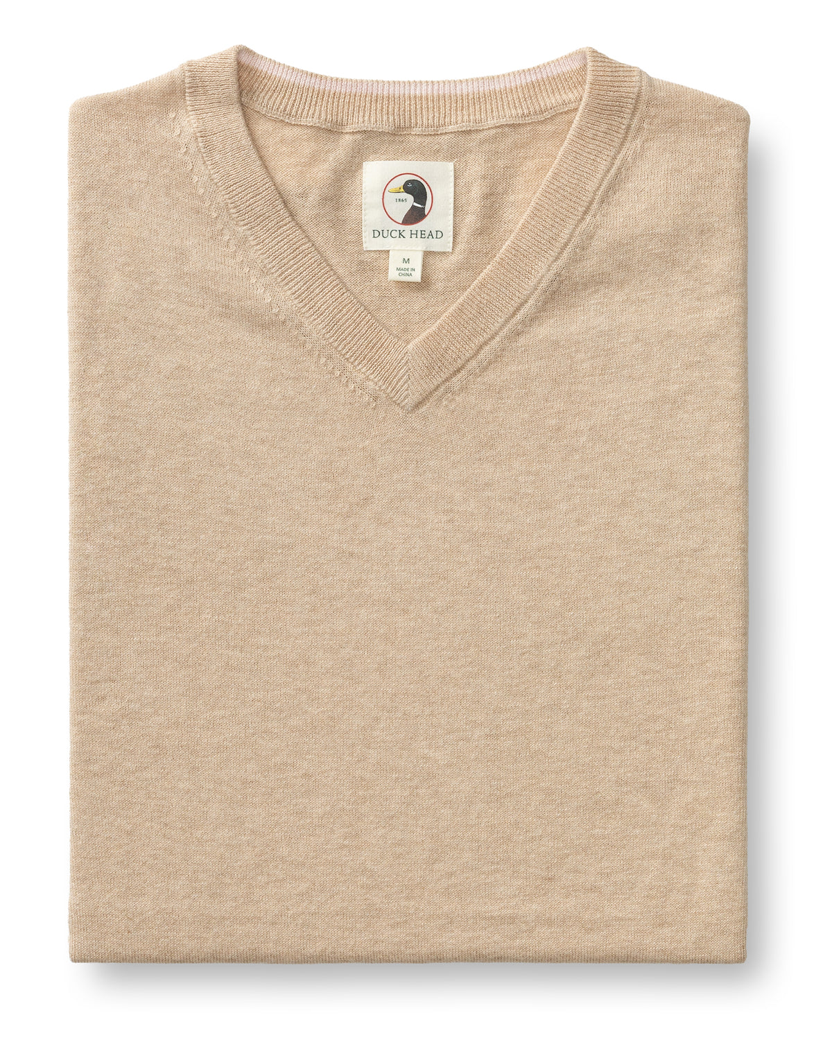 Buckley Jersey V-Neck Sweater - Tan Heather