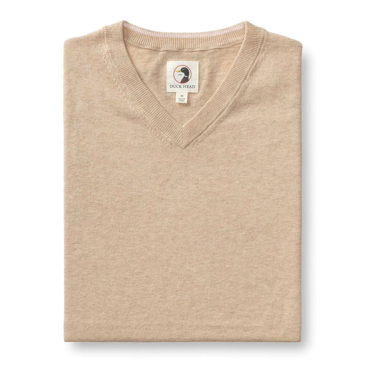 Buckley Jersey V-Neck Sweater - Tan Heather