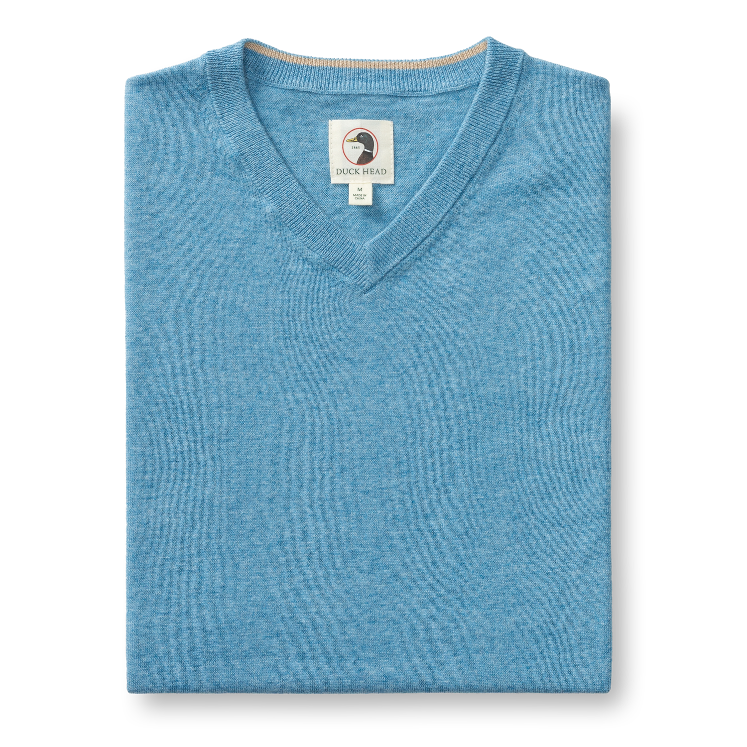 Buckley Jersey V-Neck Sweater - Blue Heather