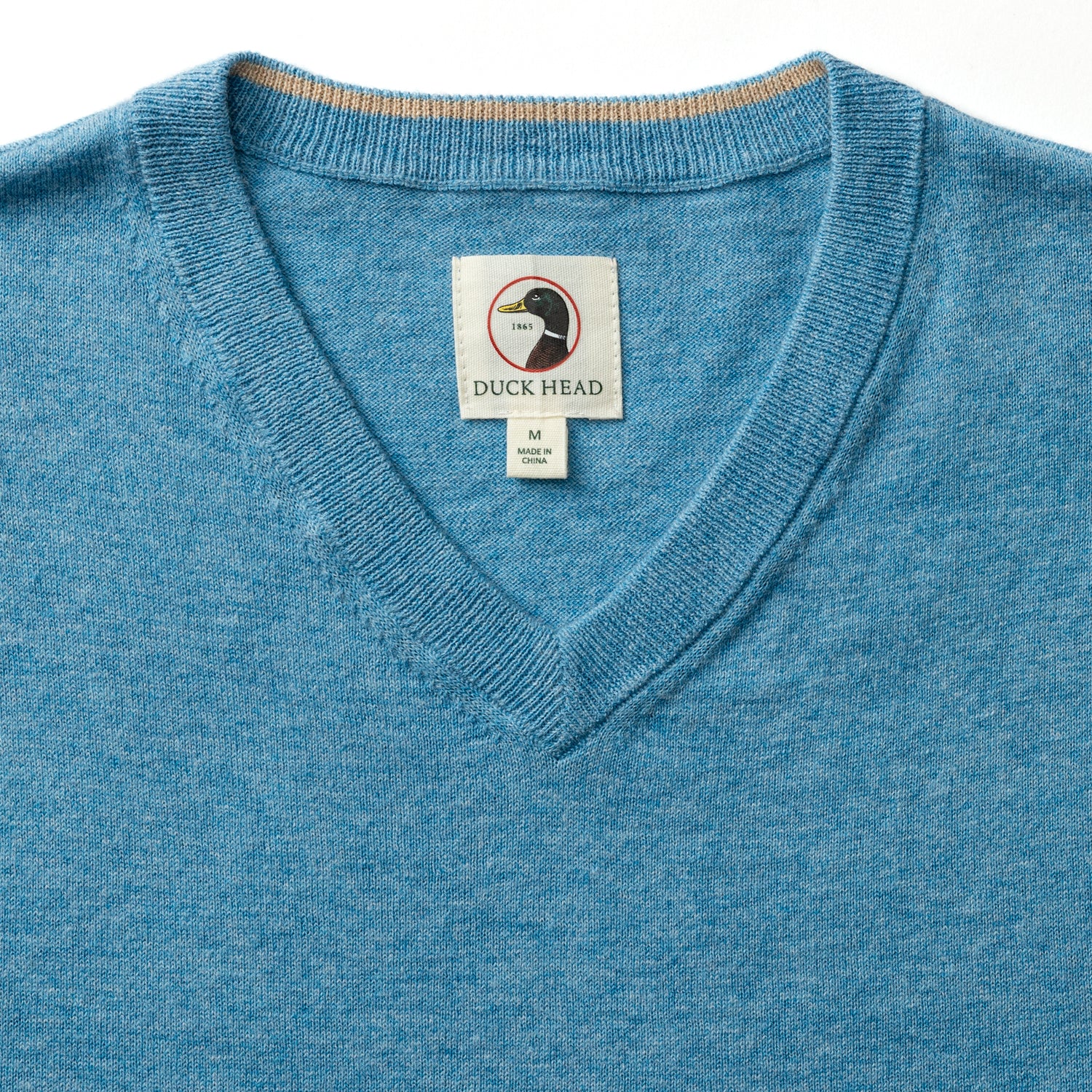 Buckley Jersey V-Neck Sweater - Blue Heather