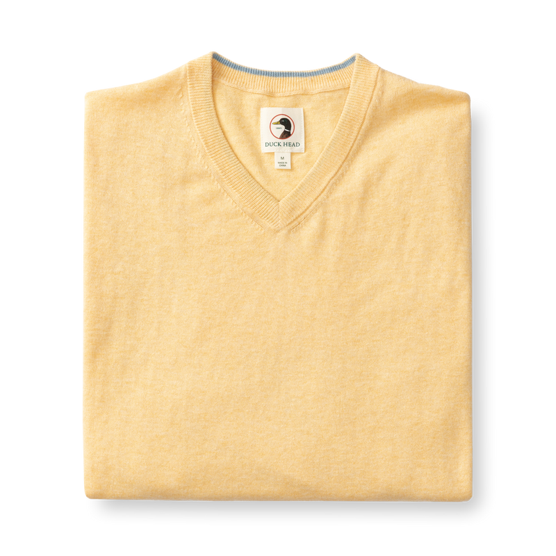 Buckley Jersey V-Neck Sweater - Faded Peach