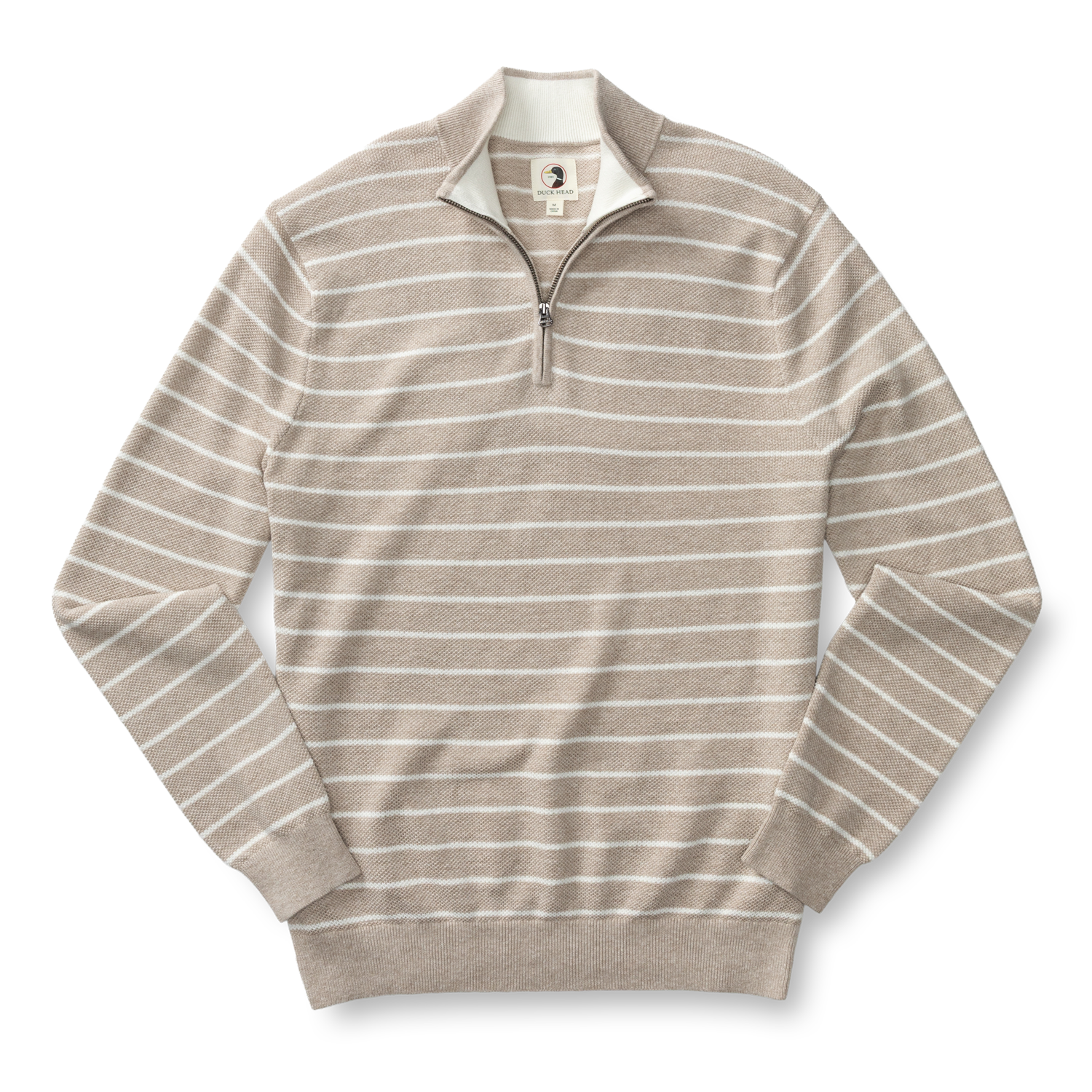 Colton Pique 1/4 Zip Sweater - Khaki Heather