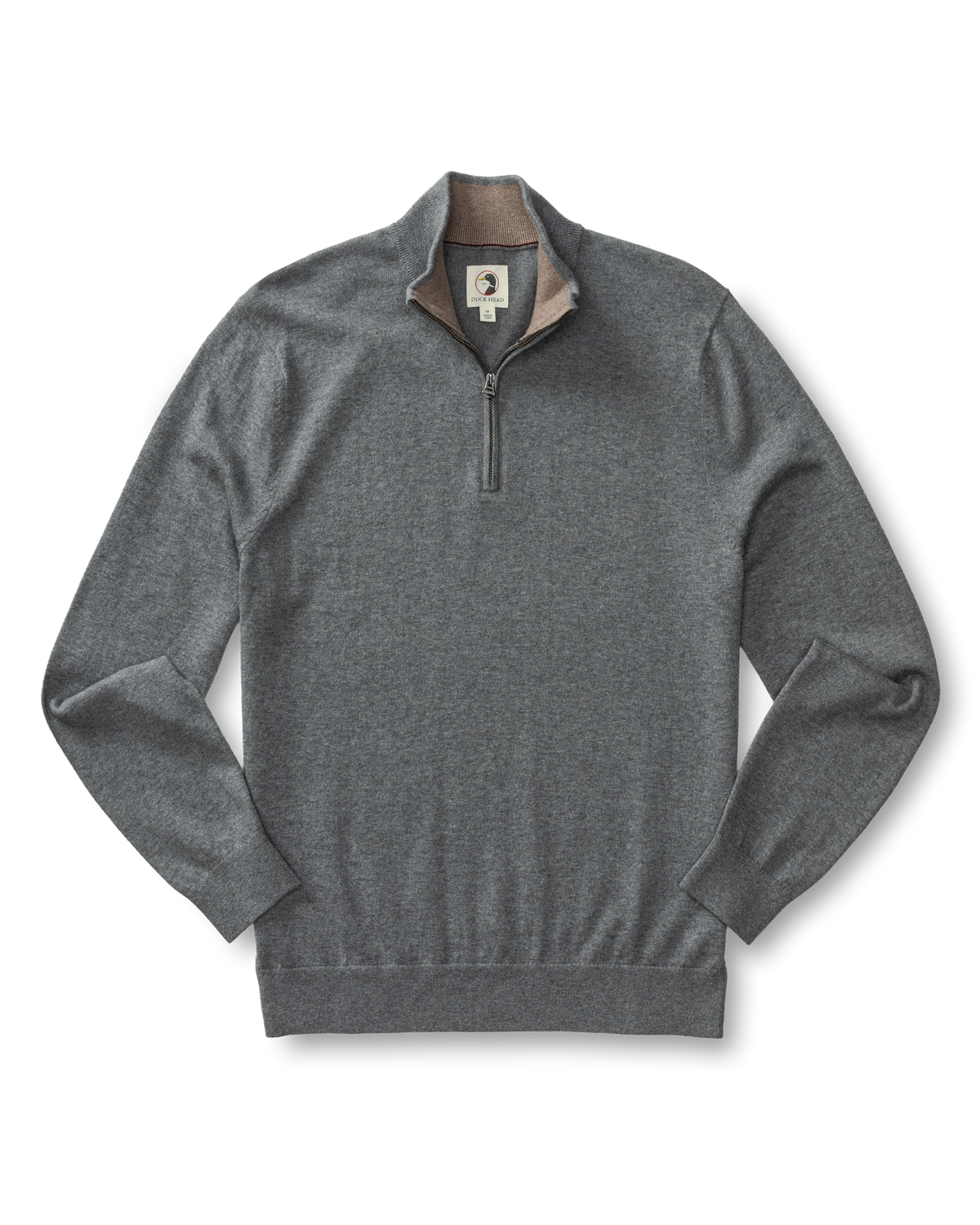 Ridley Cotton Cashmere 1/4 Zip Sweater - Monument Gray Heather