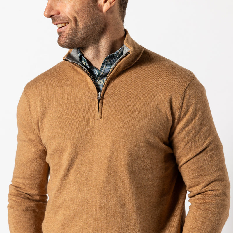 Ridley 1/4 Zip Sweater - Camel