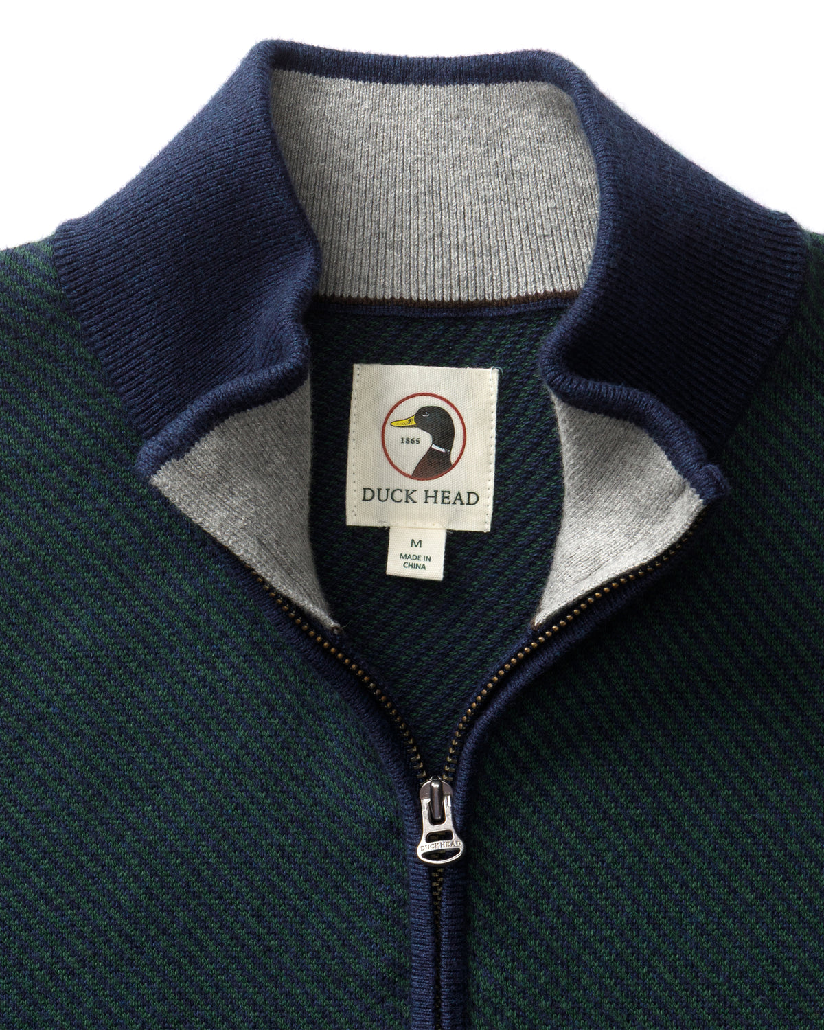 Ridley Cotton Cashmere 1/4 Zip Sweater - Hunter Green Heather