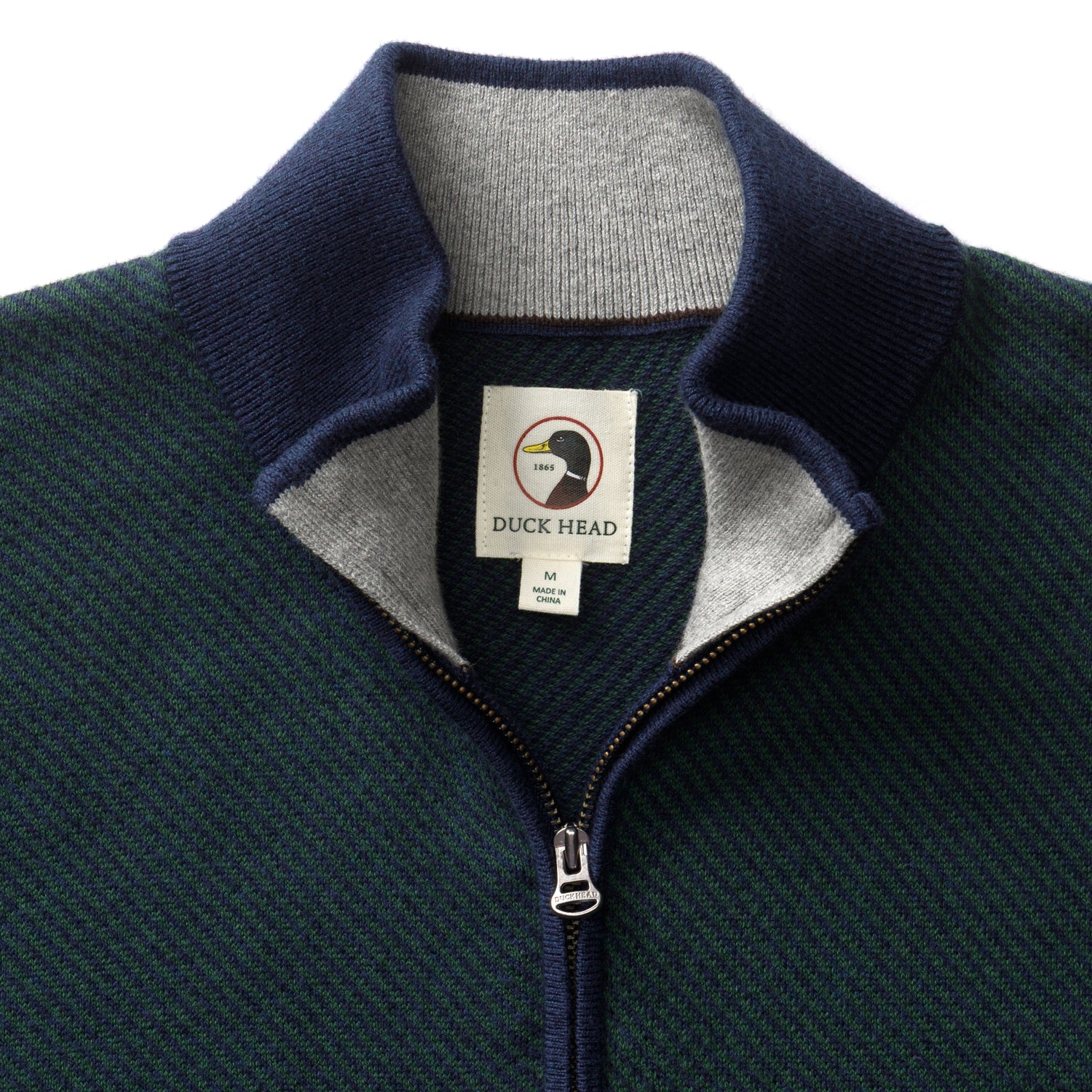 Ridley Cotton Cashmere 1/4 Zip Sweater - Hunter Green Heather