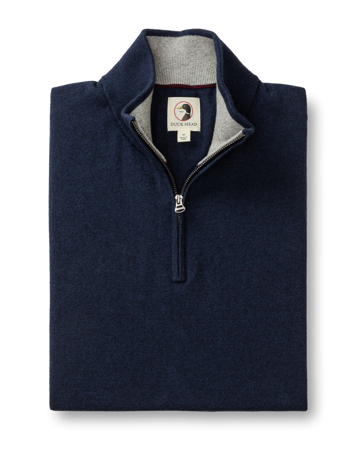 Ridley Cotton Cashmere 1/4 Zip Sweater - Maritime Blue