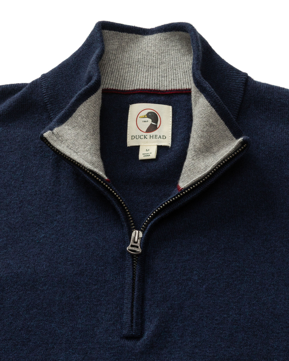 Ridley Cotton Cashmere 1/4 Zip Sweater - Maritime Blue