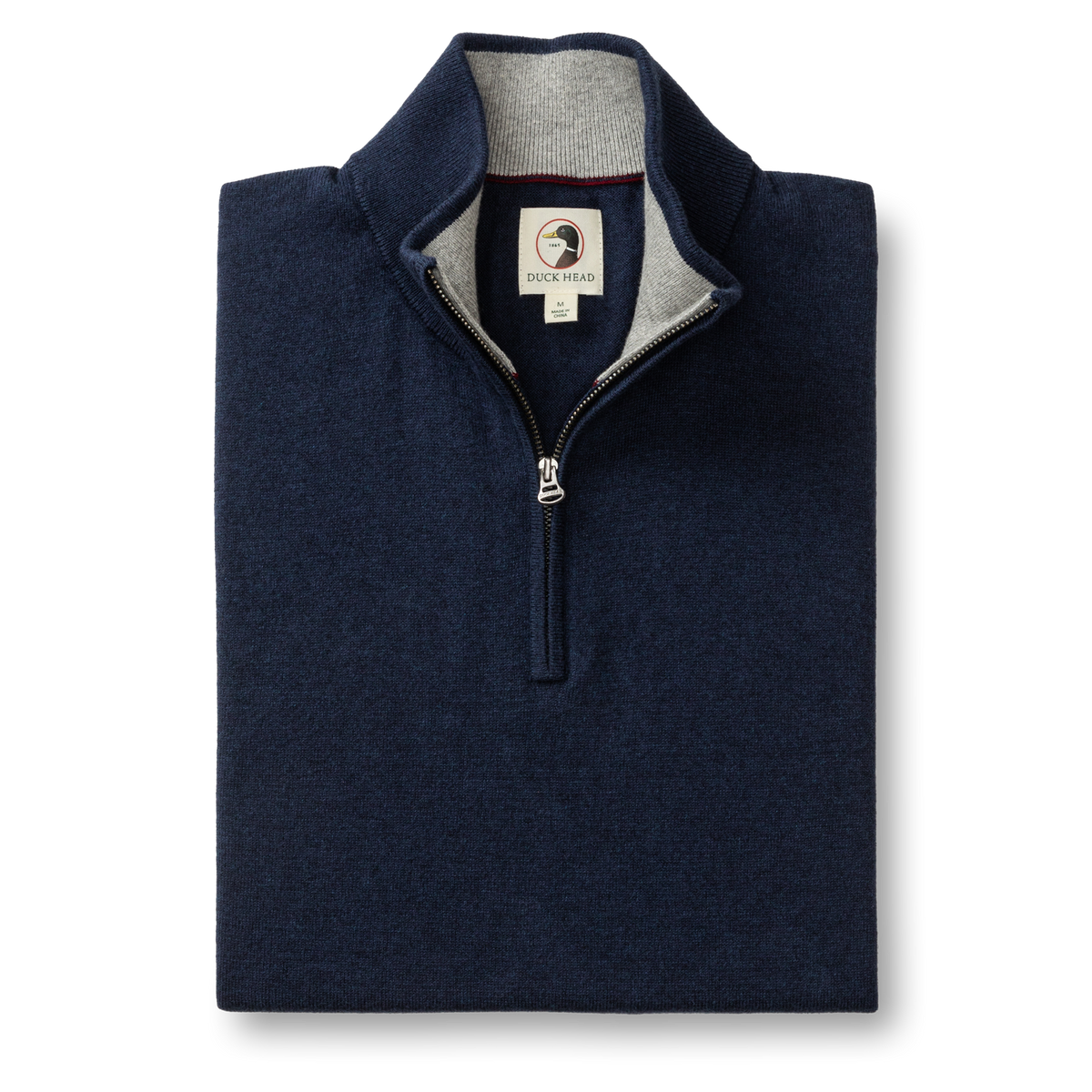 Ridley Cotton Cashmere 1/4 Zip Sweater - Maritime Blue