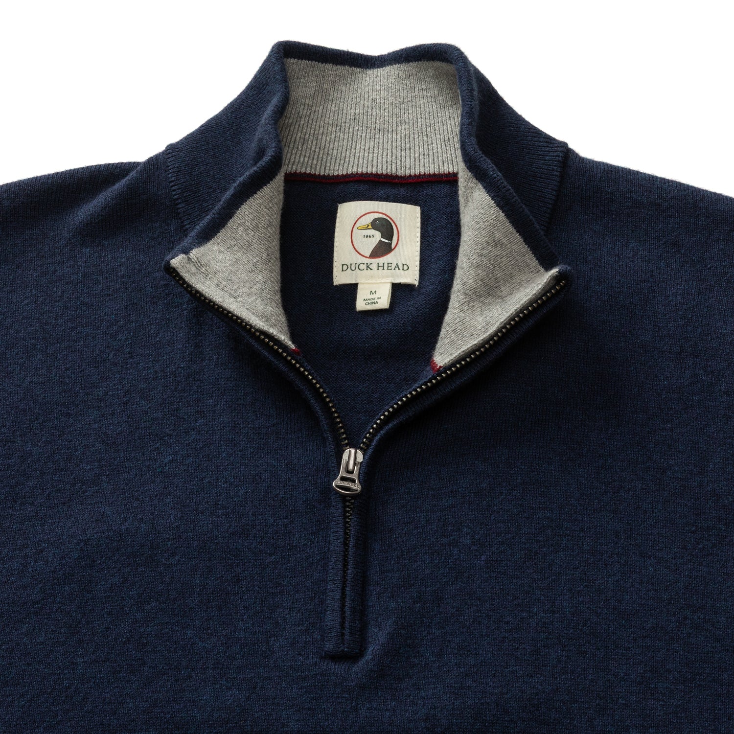 Ridley Cotton Cashmere 1/4 Zip Sweater - Maritime Blue
