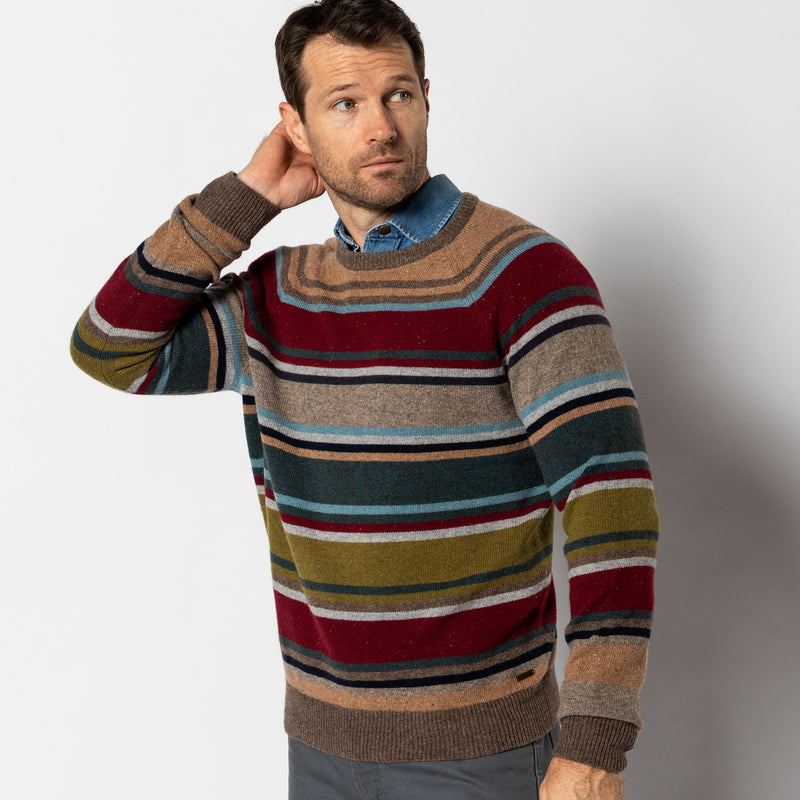 Beckett Stripe Crewneck Sweater - Multi