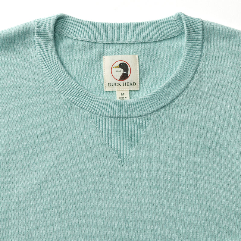 Henson Jersey Crewneck Sweater - Pastel Blue Heather