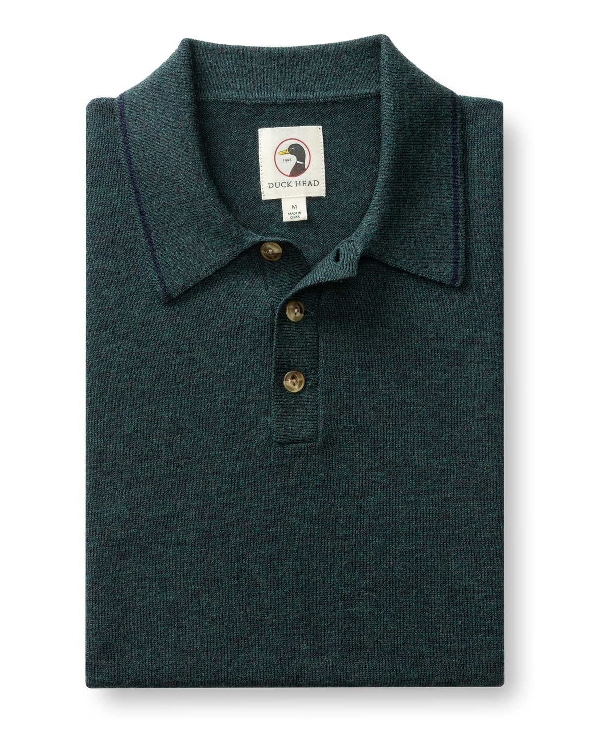 Jonas Merino Polo Sweater - Pine Grove Heather