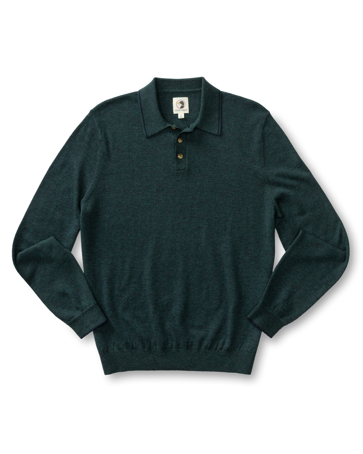Jonas Merino Polo Sweater - Pine Grove Heather