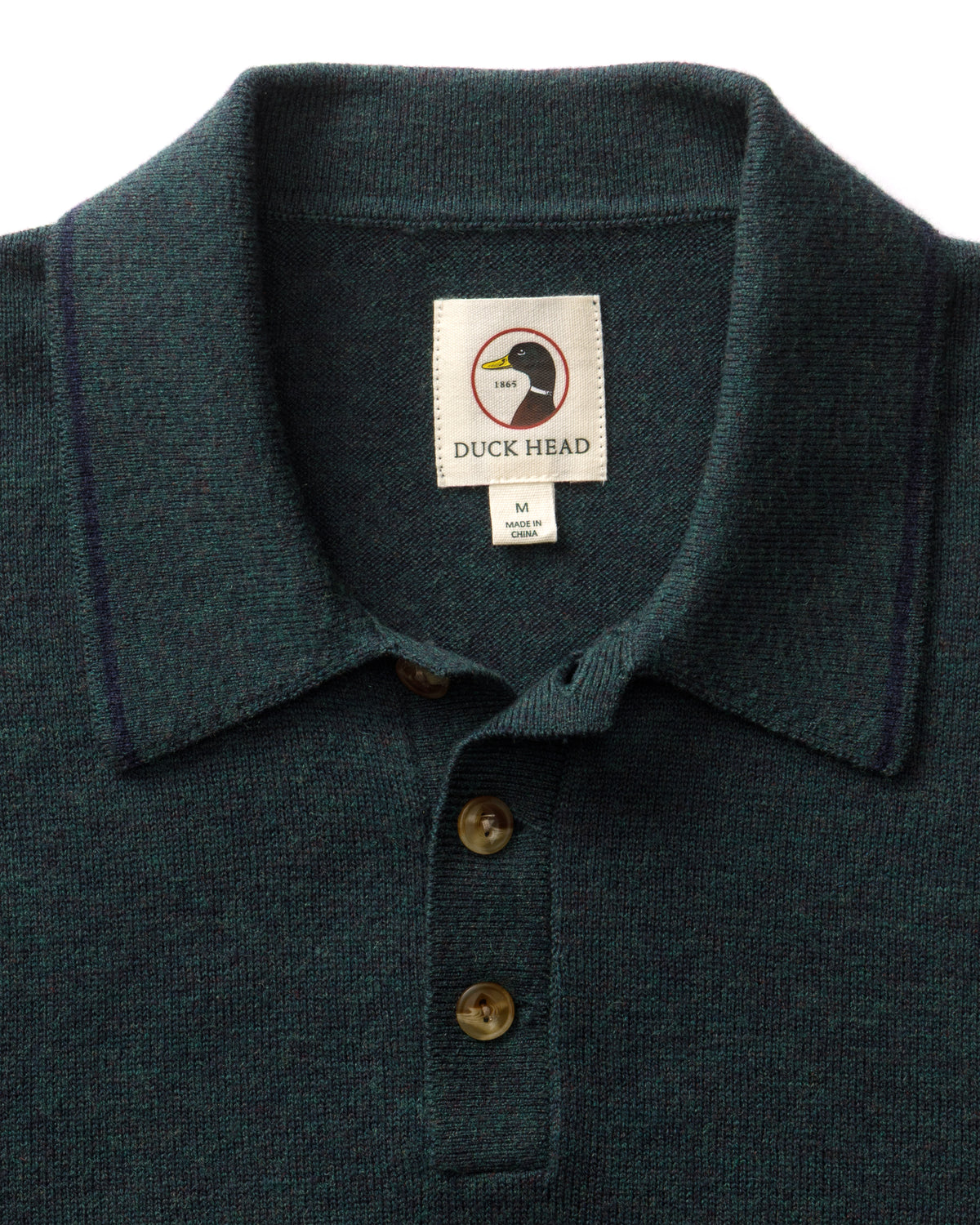 Jonas Merino Polo Sweater - Pine Grove Heather