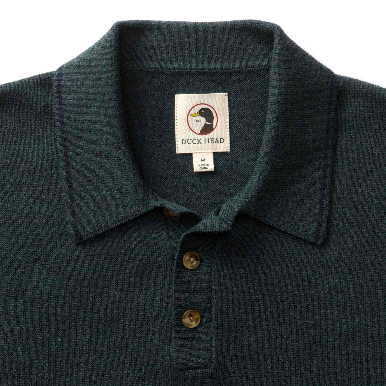 Jonas Merino Polo Sweater - Pine Grove Heather