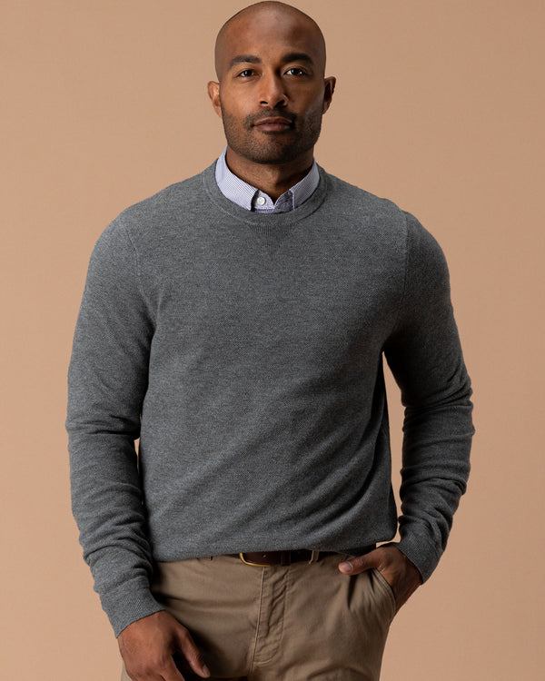 Henson Merino Crewneck Sweater - Brushed Nickel Heather