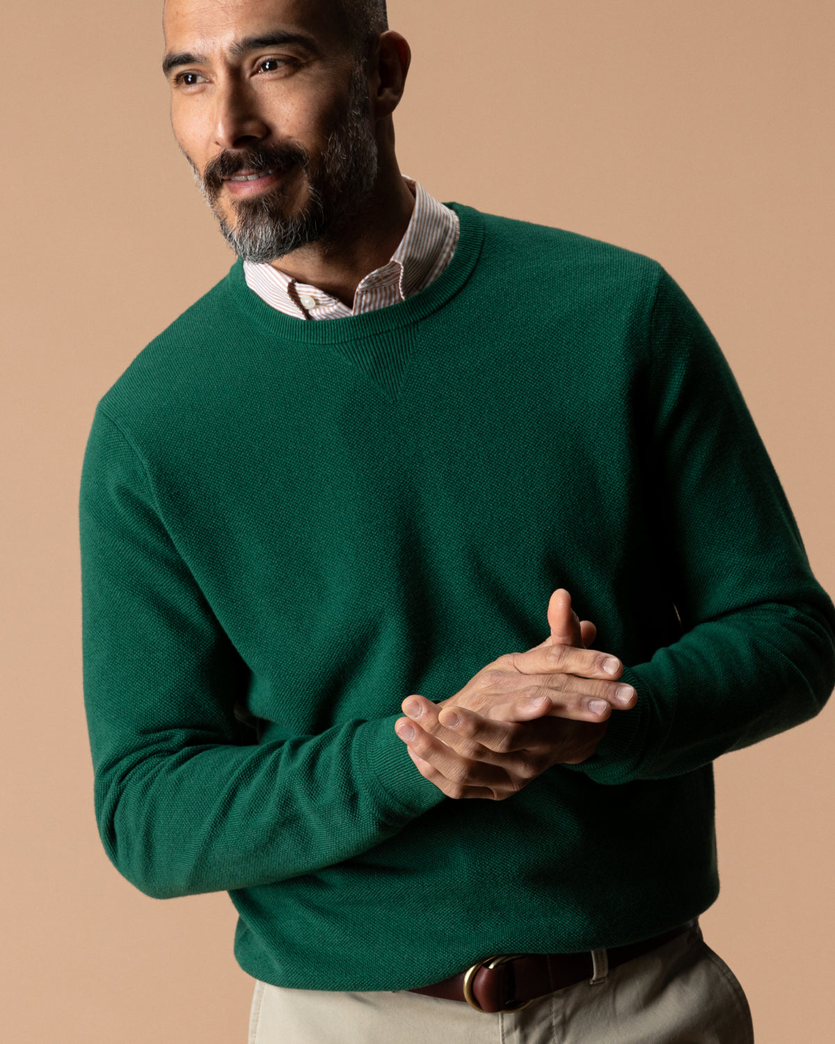 Henson Merino Crewneck Sweater - Hunter Green