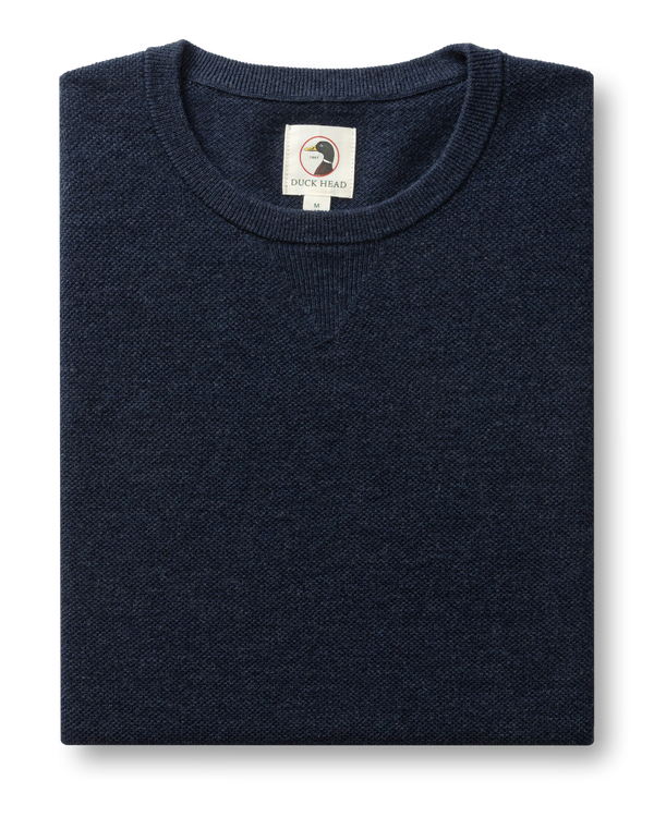 Henson Merino Crewneck Sweater - Navy Heather