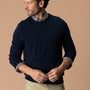 Henson Merino Crewneck Sweater - Navy Heather