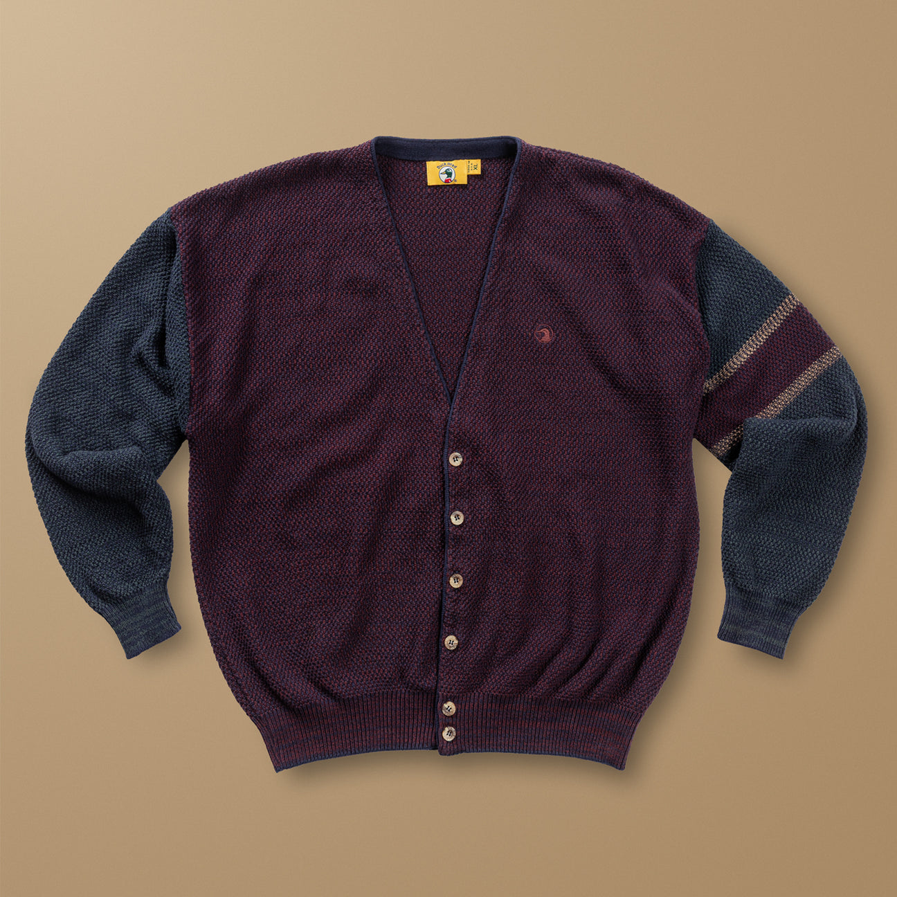 Duck Head Varsity Striped V-Neck Cardigan XL - Duck Head Vintage