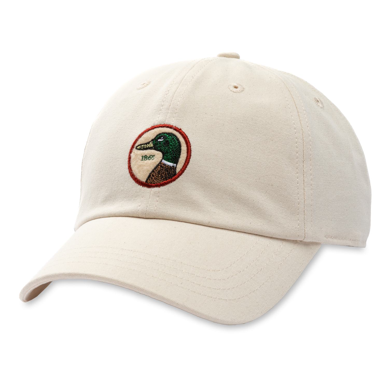 Circle Patch Canvas Hat - Natural
