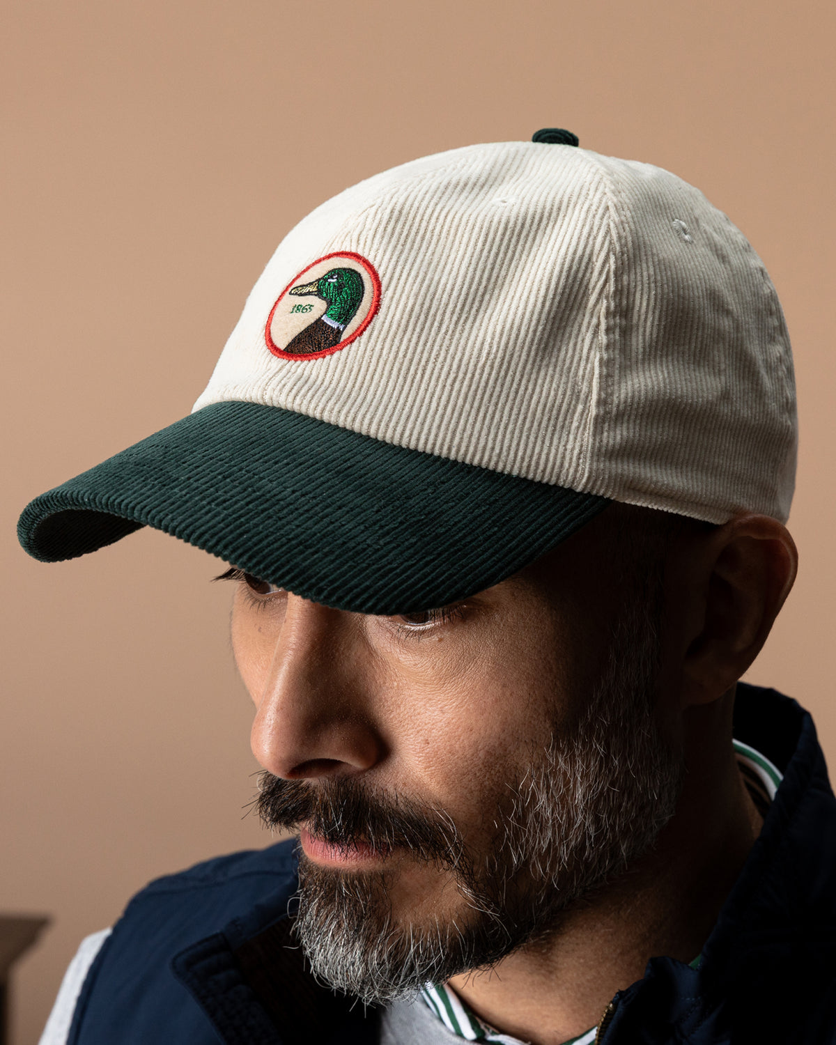 Circle Patch Twill Hat - Antique White