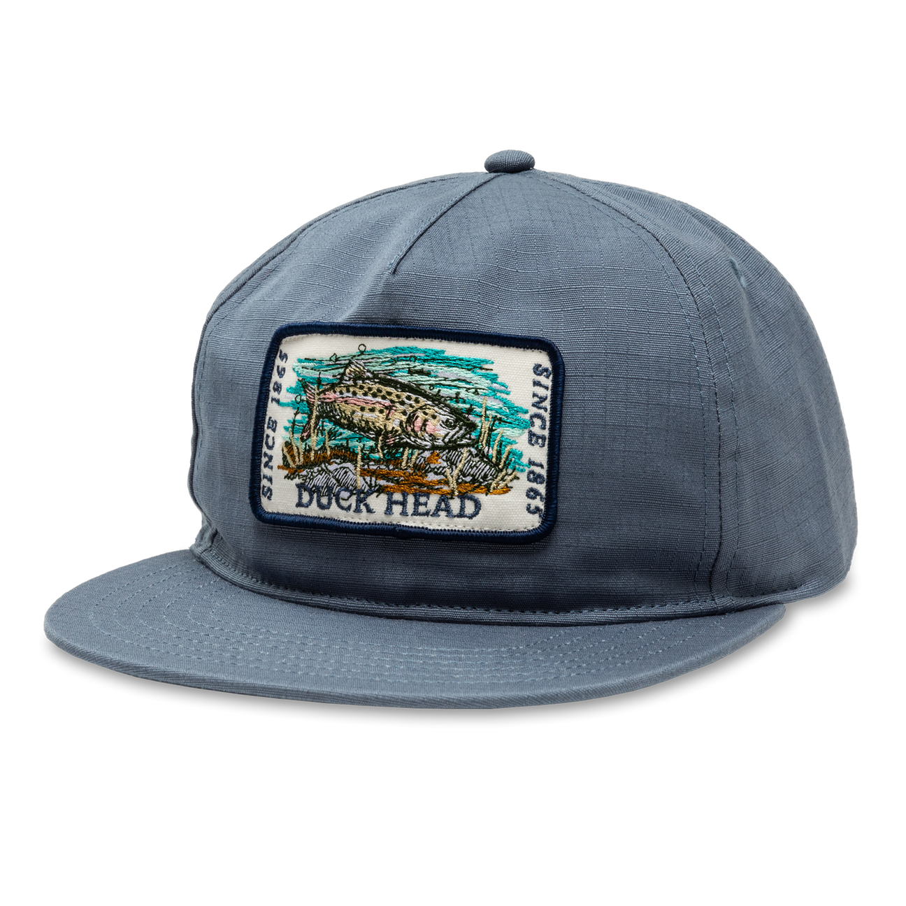 Ripstop Unstructured 5-Panel Hat - Shadow Blue