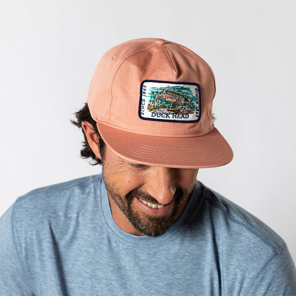 Ripstop Unstructured 5-Panel Hat - Faded Peach