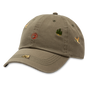 All Over Embroidery Twill Hat - Embroidered Olive
