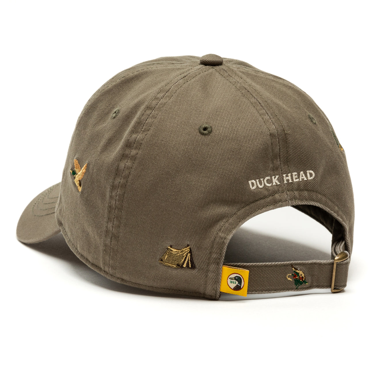All Over Embroidery Twill Hat - Embroidered Olive