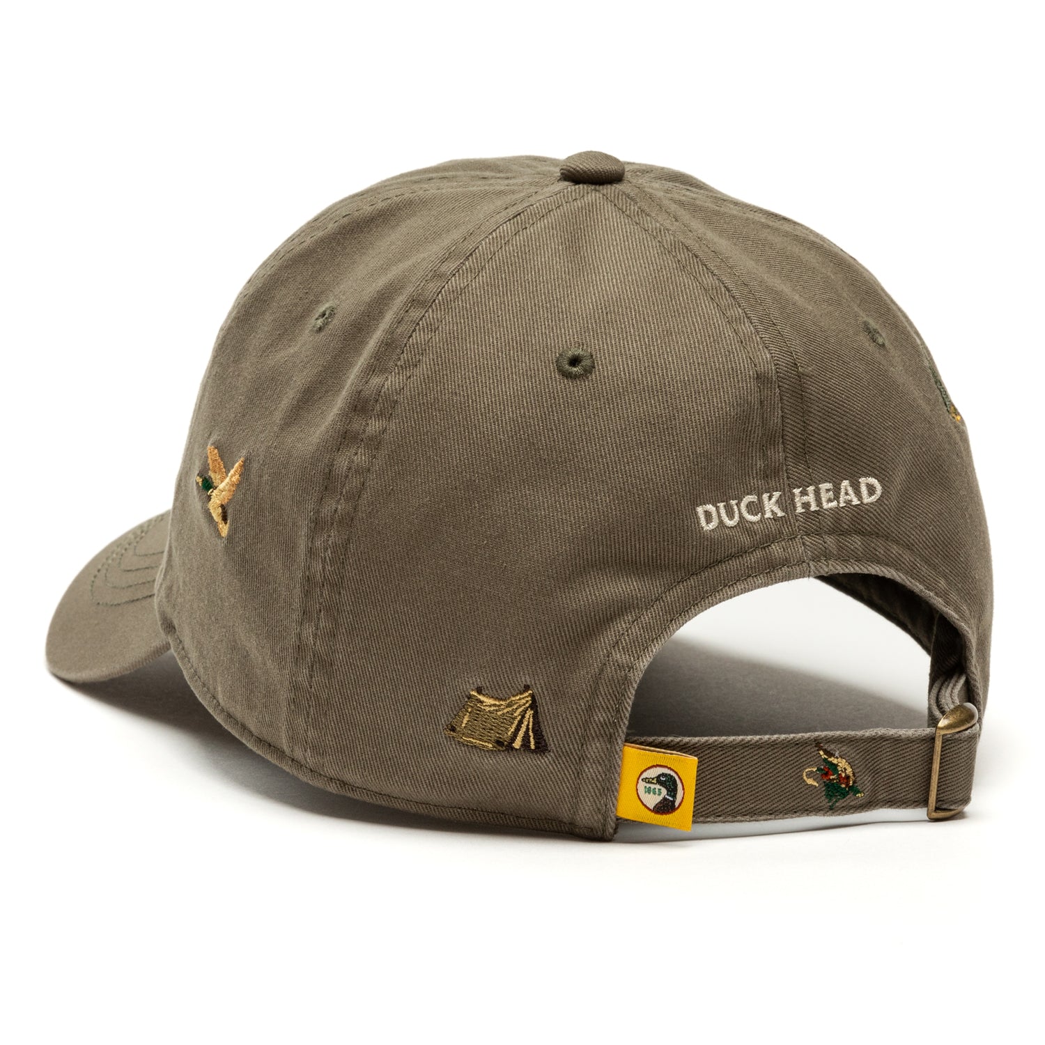 All Over Embroidery Twill Hat - Embroidered Olive