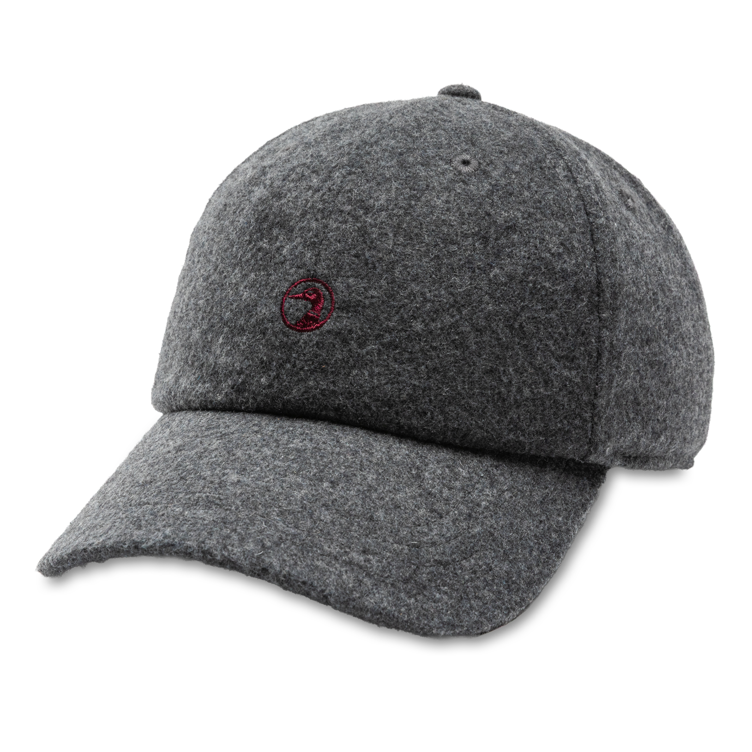 Embroidery Logo Flannel Wool Hat - Heather Grey