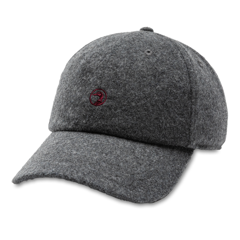 Embroidery Logo Flannel Wool Hat - Heather Grey