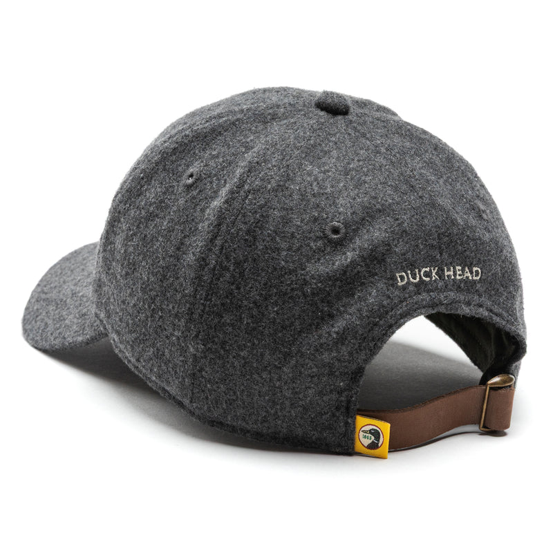 Embroidery Logo Flannel Wool Hat - Heather Grey