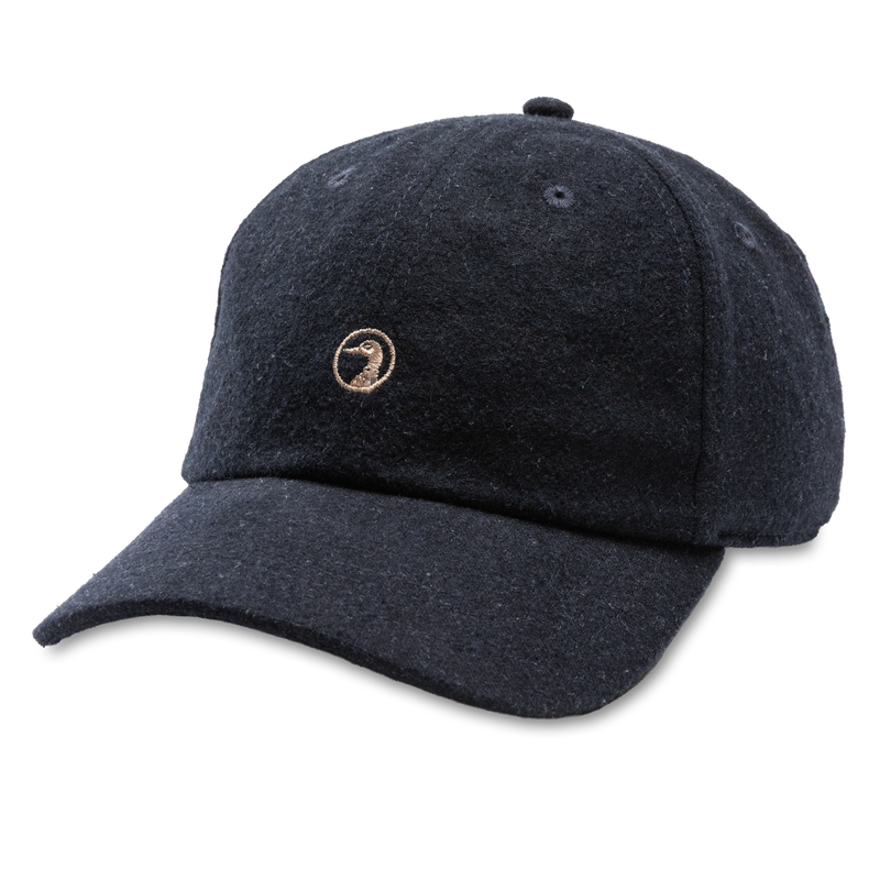 Embroidery Logo Flannel Wool Hat - Maritime Blue Heather