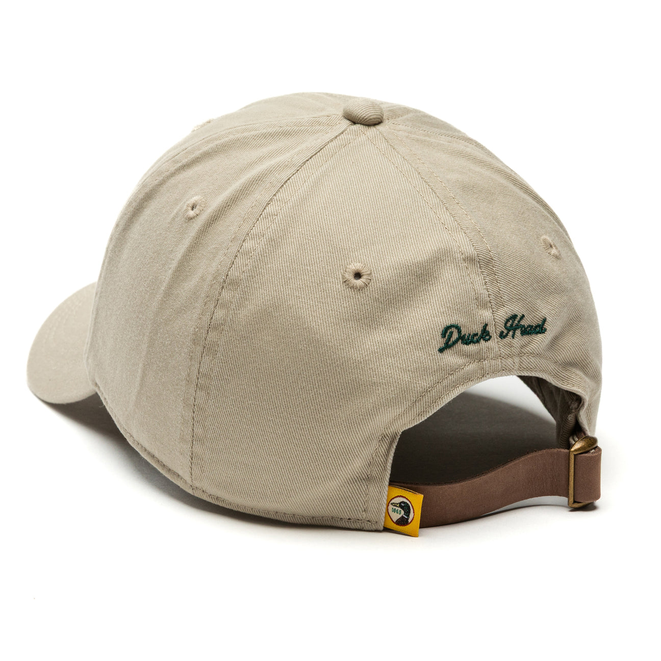 Embroidered Mallard Cotton Twill Hat - Khaki