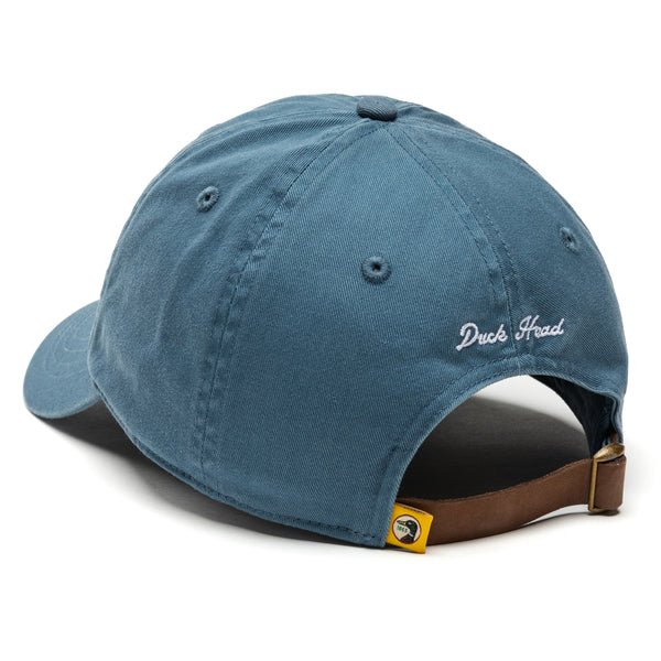 Embroidered Mallard Cotton Twill Hat - Blue Horizon