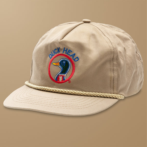 Khaki 5-Panel Unstructured Rope Hat