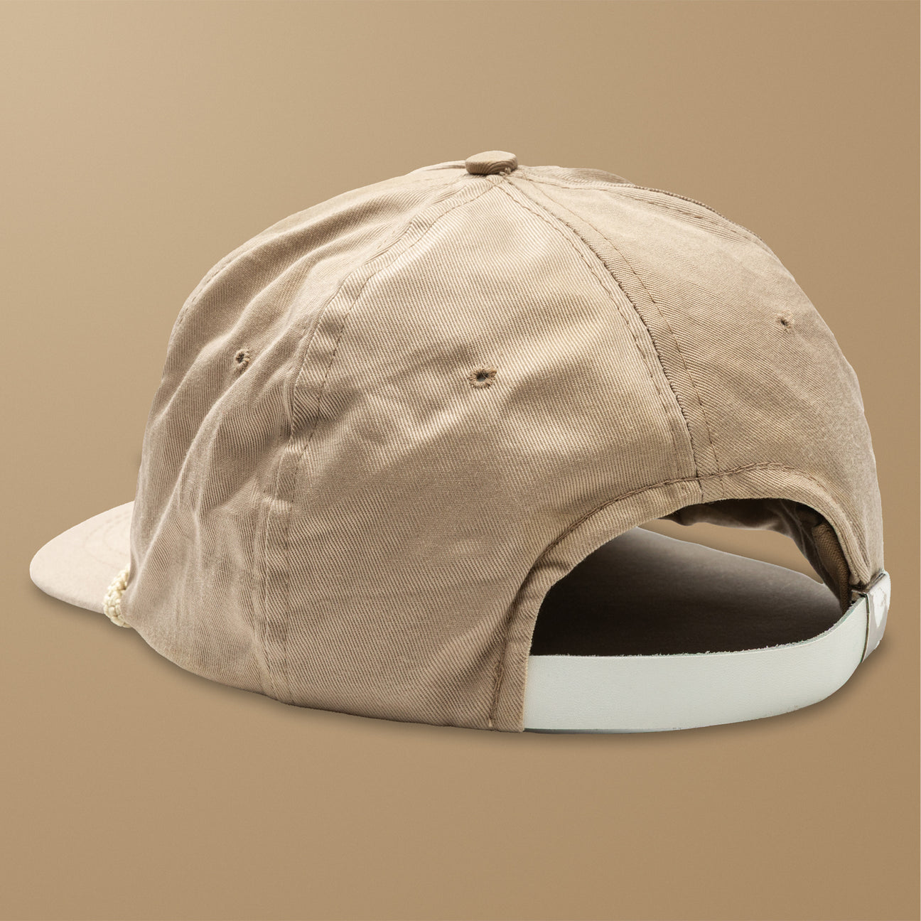 Khaki 5-Panel Unstructured Rope Hat