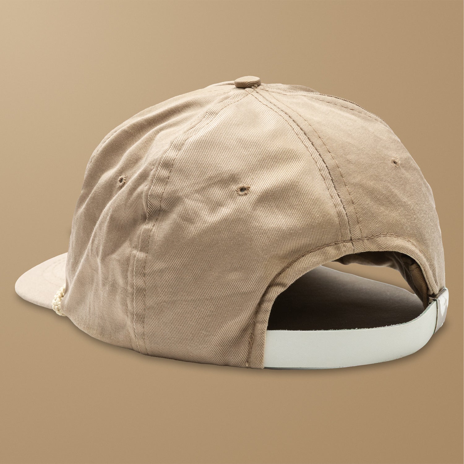 Khaki 5-Panel Unstructured Rope Hat