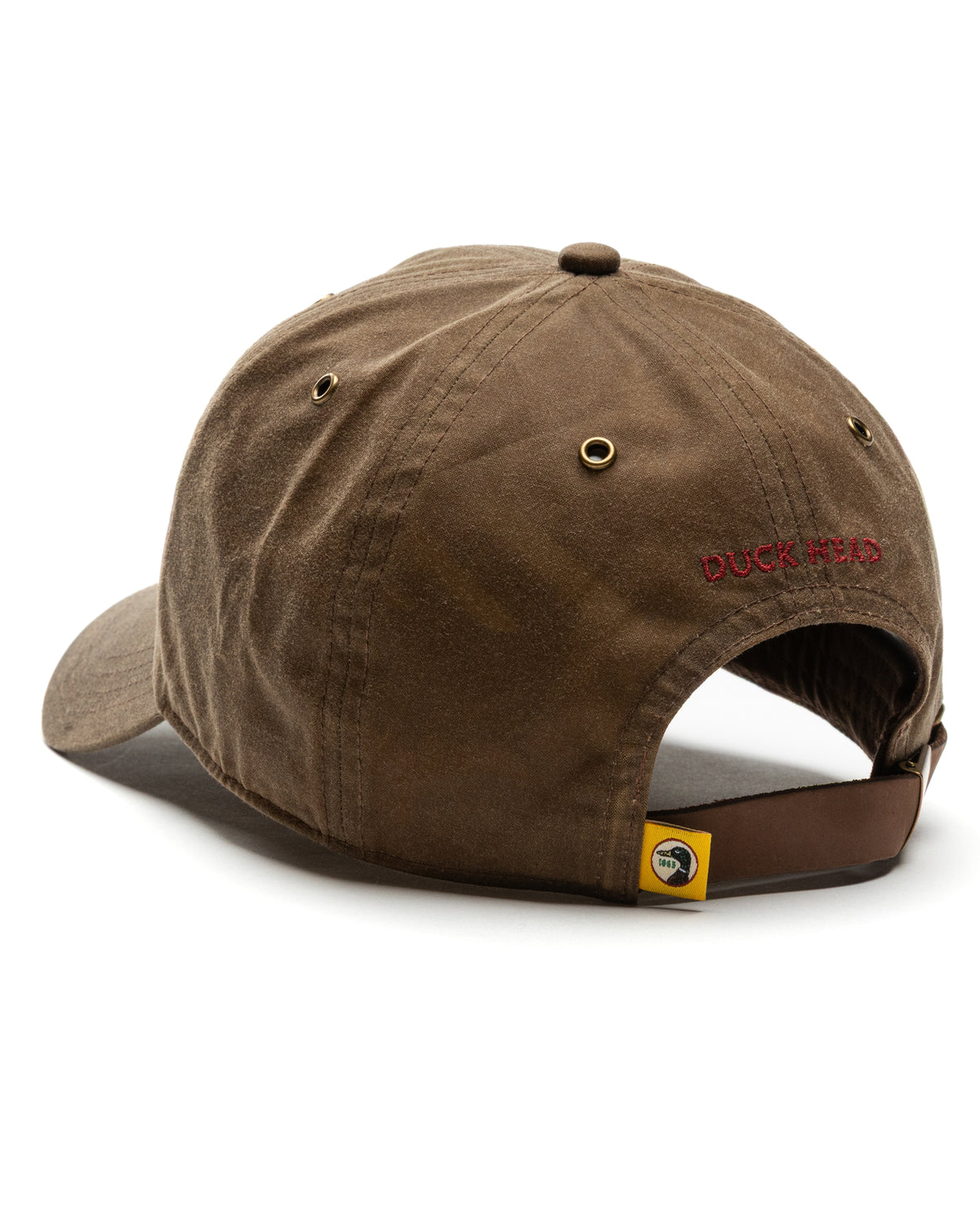 Circle Patch Waxed Cotton Hat - Umber Brown