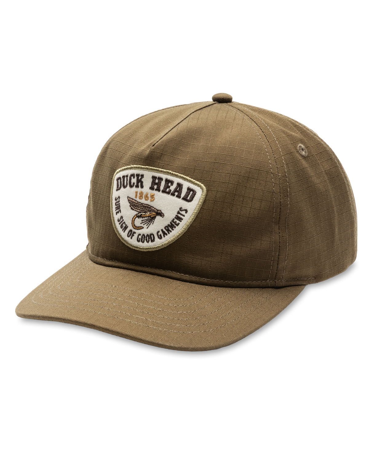 Fly Lure Ripstop Unstructured 5-Panel Hat - Dark Olive