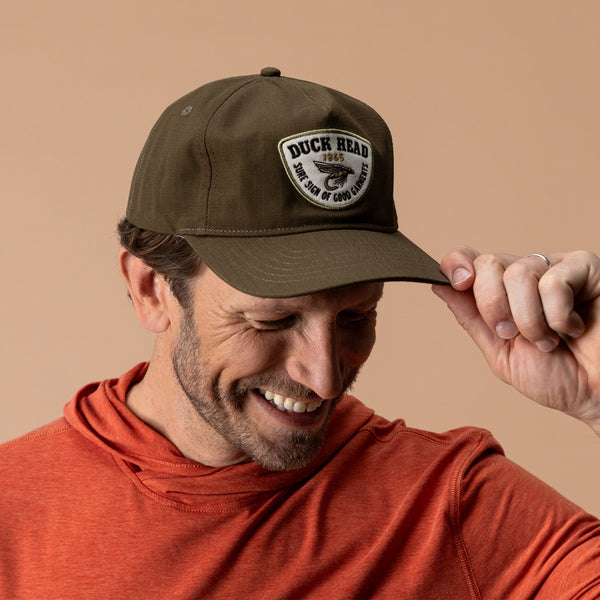 Fly Lure Ripstop Unstructured 5-Panel Hat - Dark Olive