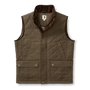 Waxed Duck Canvas Quilted Vest - Crocodile Brown