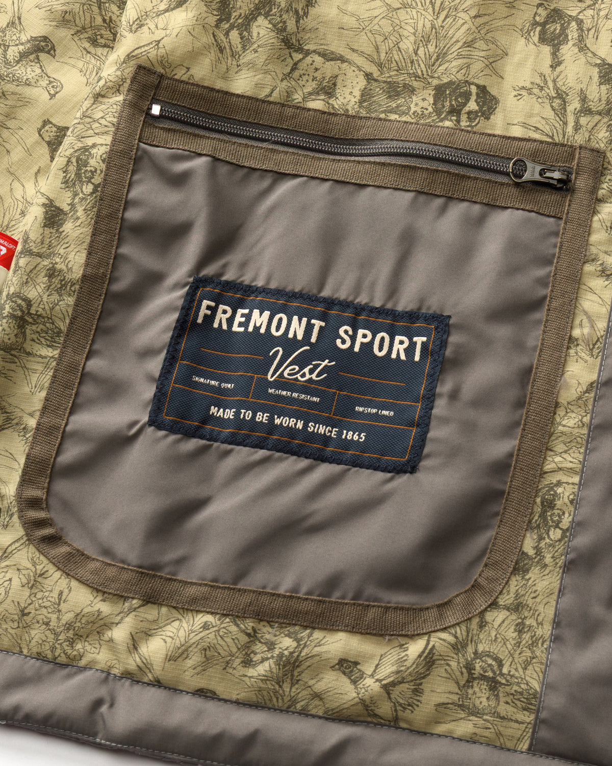 Fremont Sport Performance Quilted Vest - Fossil Gray