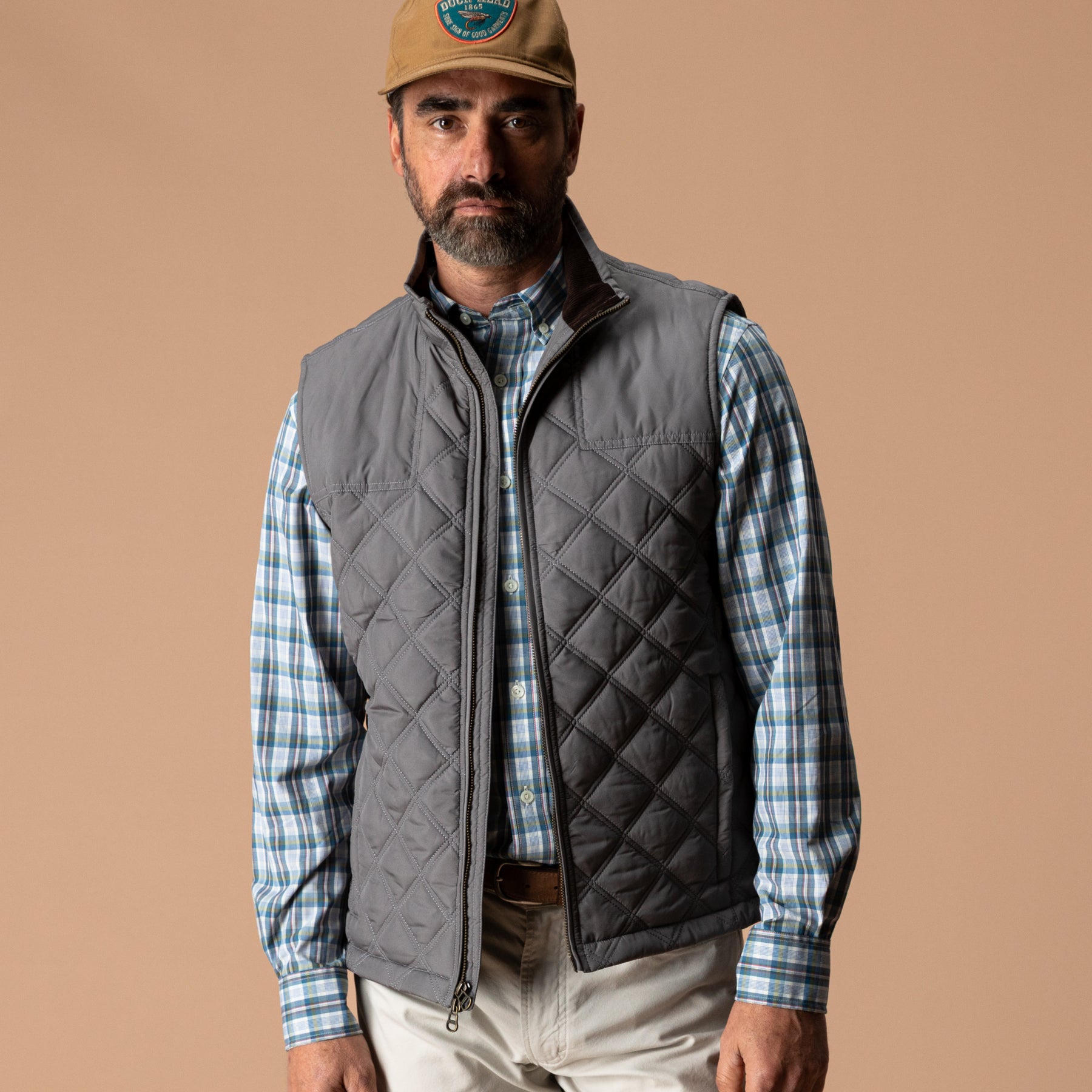 Fremont Sport Performance Quilted Vest - Fossil Gray