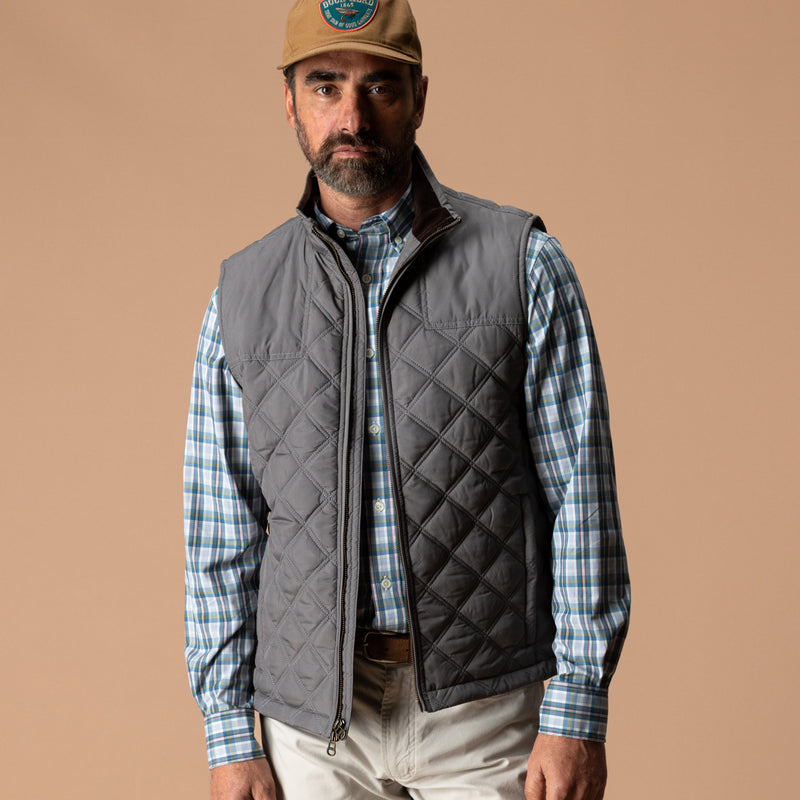 Fremont Sport Performance Quilted Vest - Fossil Gray